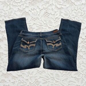vintage lei low rise bootcut flare jeans with cute butt pockets